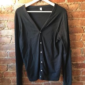 American Apparel cardigan sweatshirt black